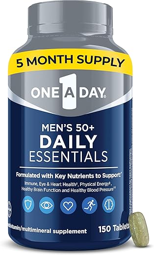 ONE A DAY - Multivitamínico Masculino 50+ | 50 Nutrientes Essenciais para a Saúde Imunológica e Cérebro Saudável