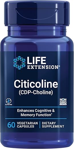 Suplemento de Citicolina (CDP-Colina) da Life Extension – Potencialize seu cérebro