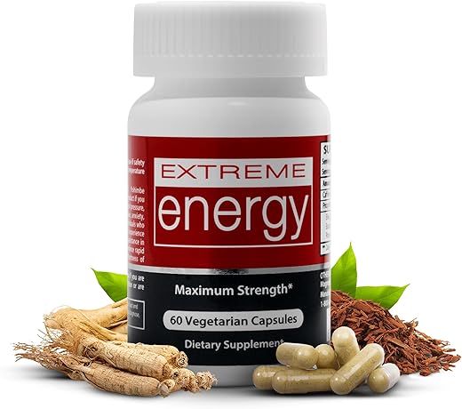 Herbal Nitro - Extreme Energy – Pílulas de Energia Rápida e Duradoura que Reduzem a Fadiga – Suplemento Energético Natural para Mulheres