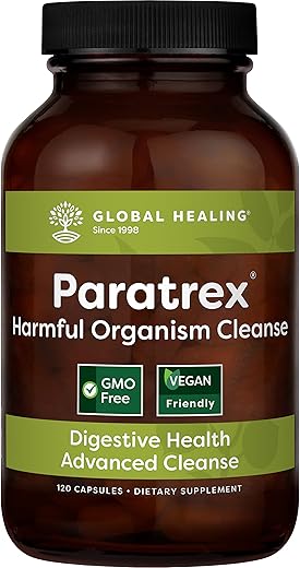 Global Healing Paratrex – 120 Cápsulas: Desintoxicação e Limpeza Intestinal