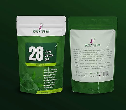 Generic - Gritslim Chá Detox 28 Dias – Perda de Peso Natural | 100% Orgânico | 28 Sachês