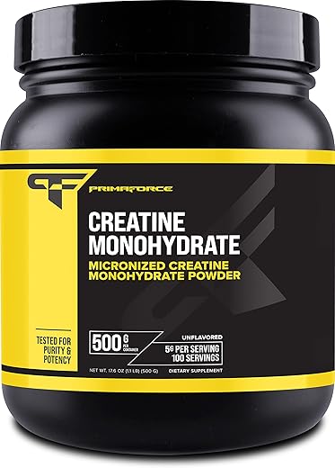 Creatina Monohidratada em Pó Micronizada 500g (1,1 lbs) – Potencialize seus resultados! - Primaforce