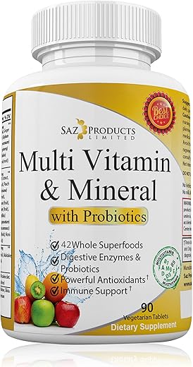Saz Products Limited - Multivitamínico Whole Foods para Mulheres – Fórmula Completa com Nutrientes Essenciais – 60 Cápsulas