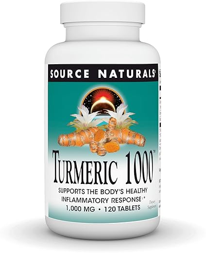 Cúrcuma 1000, Suporta a Resposta Inflamatória Saudável do Corpo*, 1.000mg – 120 Comprimidos - Source Naturals