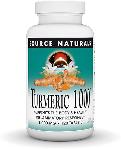 Cúrcuma 1000, Suporta a Resposta Inflamatória Saudável do Corpo*, 1.000mg – 120 Comprimidos - Source Naturals