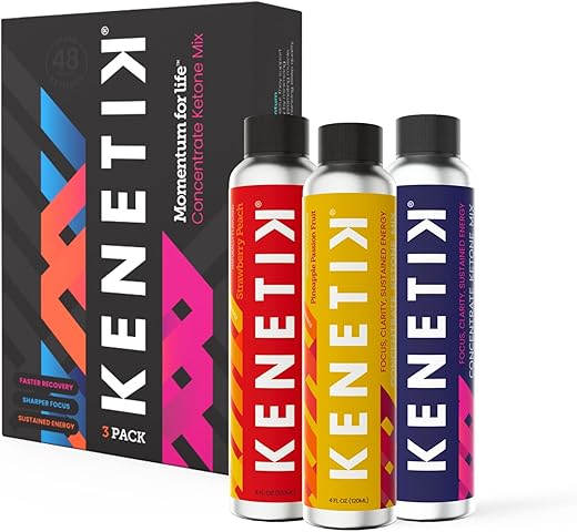 Kenetik - KENETIK Ketone Drink Mix: Mistura de Cetonas Exógenas, Keto, Cafeína – Energize seu corpo com esta poderosa mistura de cetonas exógenas e cafeína