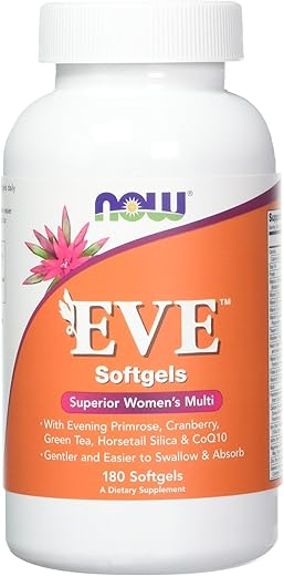 Eve Superior Mulheres Multi – 180 Softgels | Suplemento Multivitamínico para Mulheres | 180 cápsulas | Fórmula Avançada | Saúde Feminina | Energia e Bem-Estar - NOW Foods