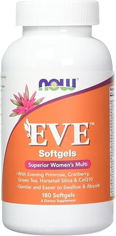 Eve Superior Mulheres Multi – 180 Softgels | Suplemento Multivitamínico para Mulheres | 180 cápsulas | Fórmula Avançada | Saúde Feminina | Energia e Bem-Estar - NOW Foods