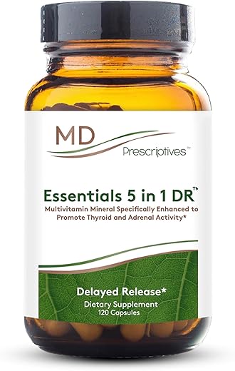 MD Prescriptives - Essentials 5 em 1 DR – Complexo Multivitamínico Mineral para Suporte Hormonal – 120 Cápsulas