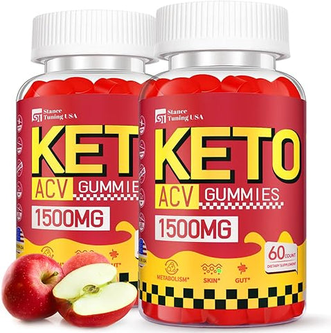 Regio - Keto ACV Gummies 1500MG – Gomas de ACV Keto para Mulheres e Homens – Vinagre de Maçã com Mãe para o Intestino – Vegano