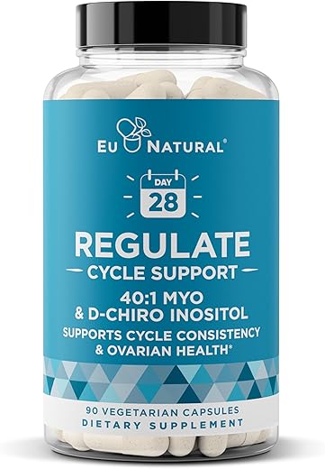 Eu Natural - Regule o Ciclo Menstrual – Equilíbrio Hormonal para Mulheres com 40:1 de Myo-Inositol Ótimo