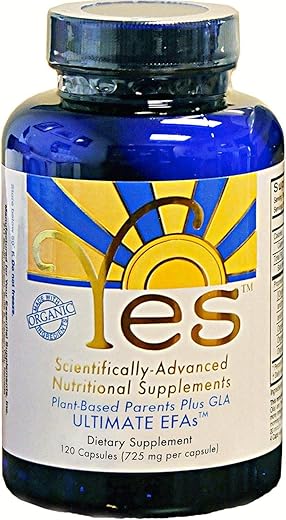 ULTIMATE EFAs - Óleo de Peixe Alternativo Ômega 3 6 EFA Vegetariano à Base de Plantas, Orgânico, Sem Gosto de Peixe, Sem Arrotos (120 Cápsulas) – YES Your Essential Supplements