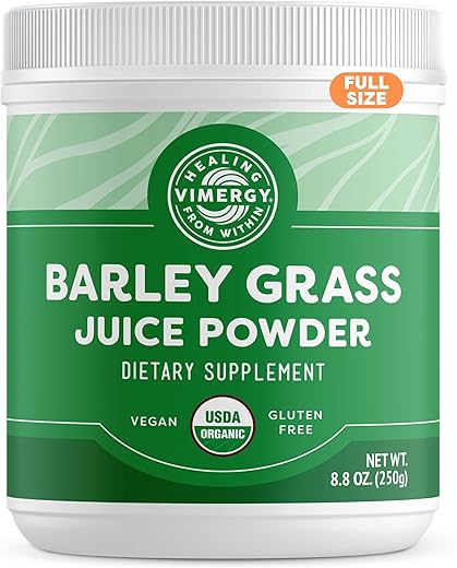 Pó de Suco de Grama de Cevada Orgânico e Vegano – Fórmula Limpa de Super Alimento – Promove Saúde Cardiovascular - Vimergy