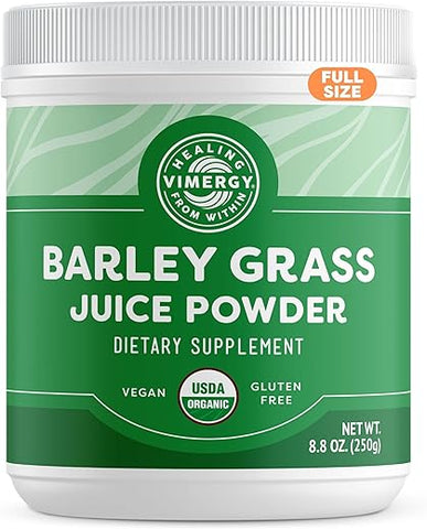 Pó de Suco de Grama de Cevada Orgânico e Vegano – Fórmula Limpa de Super Alimento – Promove Saúde Cardiovascular - Vimergy