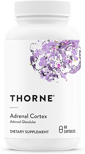 Adrenal Cortex – Suplemento de Córtex Adrenal Bovino para Gerenciamento de Cortisol – Suporte à Função Saudável das Glândulas Adrenais, Sistema Imunológico, Gerenciamento do Estresse, Fadiga e - THORNE