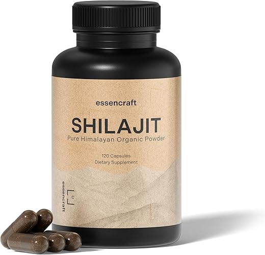 Essencraft - Resina de Shilajit Orgânico Puro do Himalaia – 1000mg Potência Máxima, 85 Minerais Traços, Húmico