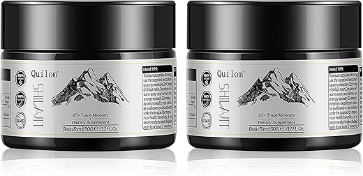 Quilom - Shilajit Puro Himalaia Orgânico Resina de Shilajit – Suplemento de Shilajit – Grau Ouro 100% Puro com Ácido Fúlvico