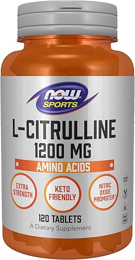 Sports Nutrition, L-Citrulline Extra Strength 1,200 mg – Aminoácido em Tabletes 120 – Marca NOW Foods - NOW Foods