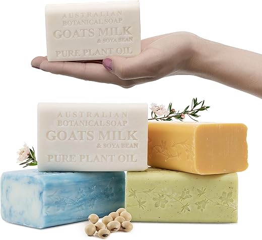 Australian Botanical Soap - Sabonete Botânico Australiano, Leite de Cabra, Mel de Manuka, Capim-limão