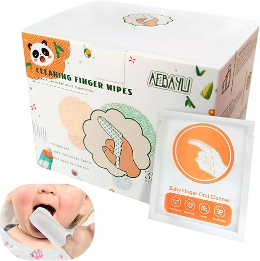 AEBAYLI - Limpeza de Dedos para Bebês, 100PCS, Escova de Língua para Bebês Recém-Nascidos, Escova de Dentes com Dedos, Higiene Bucal para Bebês, Limpeza da Língua para Crianças de 0 a 36 Meses