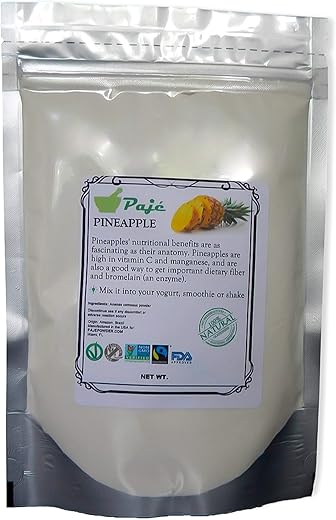 PAJE - Pó de Abacaxi Natural | Extraído no Brasil | Rico em Nutrientes, Vitaminas | Marca: Primeiro