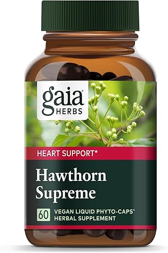 Hawthorn Supreme – Suplemento de Bagas de Espinheiro para Apoiar a Saúde Cardíaca – para Uso em Todas as Idades e Estágios para Sustentar e Apoiar o Coração – 60 ml Líquido Vegano - Gaia Herbs