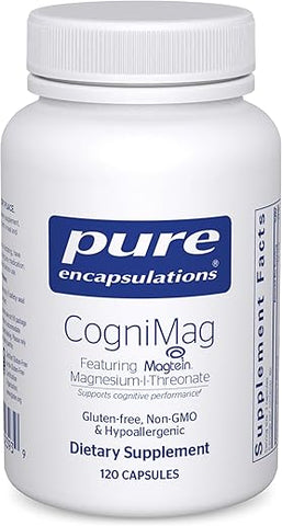 CogniMag 120’s – Suplemento de Magnésio-L-Treonato – Suporte à Saúde Cerebral - Pure Encapsulations