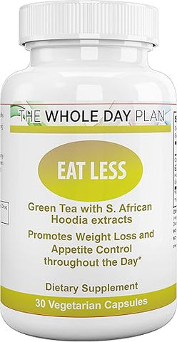 The WHOLE DAY Plan - Plano COMPLETO EAT LESS – Pílulas para Emagrecimento Rápido – Supressor de Apetite e Queimador de Gordura para Mulheres e Homens, 30 cápsulas, Fabricado nos EUA