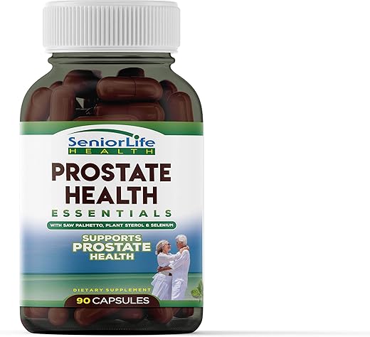 SeniorLife Health - Essenciais para a Saúde da Próstata – Suplemento Natural – Marca Prostate Health – 60 cápsulas – 120g