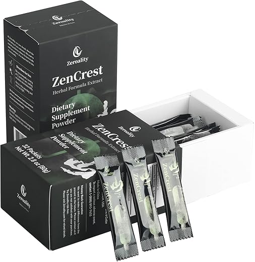 Zeroality - ZenCrest: Suplemento Natural para Próstata, Fórmula Herbal Chinesa Tradicional, Promove uma Próstata Saudável, Melhora a Função Urogenital, Sem Efeitos Colaterais, (32 Pacotes – 1 Caixa)