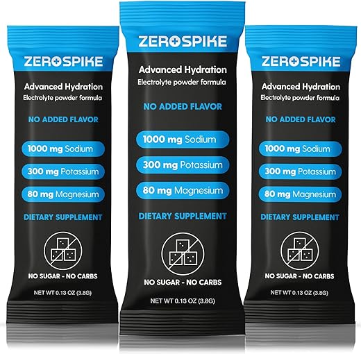 Zerospike - Pacotes de Pó de Eletrólitos Sem Açúcar | Keto  | 100g