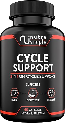 Nutra Simple - Suplemento de Suporte Ciclo para Homens, 3 em 1 Suporte Durante o Ciclo, Fabricado nos EUA, Suporte ao Fígado com Cardo Mariano, Zinco, Dente-de-leão, Beterraba, Extrato de Alcachofra, Berberina – 60 Cápsulas