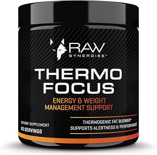 RAW Synergies - ThermoFocus – Queimador de Gordura Termogênico, Aumenta o Foco e Energia – Marca Líder