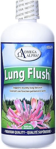 Omega Alpha - LUNG FLUSH – 500ml: Limpeza Pulmonar Potente para uma Respiração Saudável