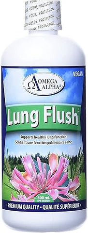 Omega Alpha - LUNG FLUSH – 500ml: Limpeza Pulmonar Potente para uma Respiração Saudável