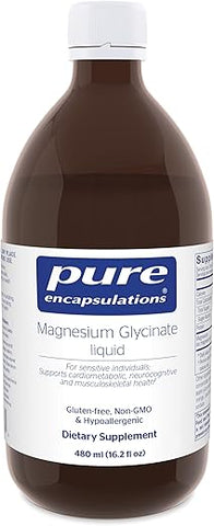 Magnésio Glicinato Líquido Pure Encapsulations – Suporte à Saúde Óssea – 100g