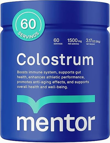 Suplemento em Pó de Colostro Orgânico Bovino para Saúde Intestinal, Crescimento Capilar, Beleza e Suporte Imunológico – Proteína de Colostro - Mentor