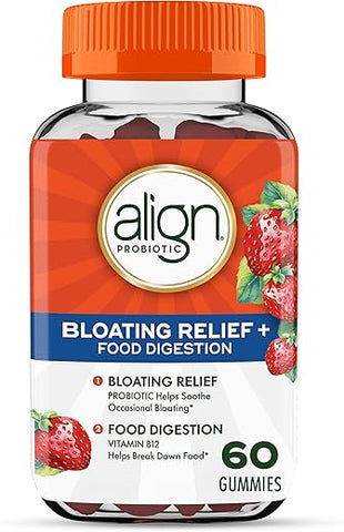 Probiótico, Alívio de Inchaço na Digestão de Alimentos, Probióticos para Mulheres e Homens, Probiótico Ajuda a Aliviar Inchaço Ocasional*, Com Vitamina B12 para Auxiliar na Digestão de Alimentos - Align