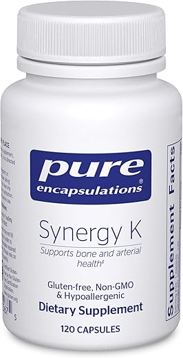 Synergy K – Vitamina K1 e K2 | Fórmula Sinérgica para Saúde Óssea | 60 cápsulas - Pure Encapsulations