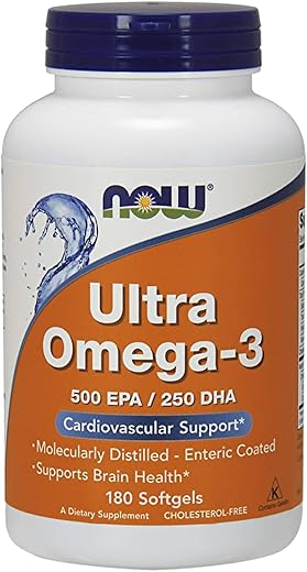 NOW Foods - Now Foods Ômega-3 Ultra 500 EPA 250 DHA 180 Softgels – Óleo de Peixe