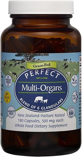 Perfect Multi-Organs – 180 Cápsulas – Uma Mistura de 6 Glândulas Sinérgicas – 100% Liofilizadas – Compre Agora! - Perfect Supplements