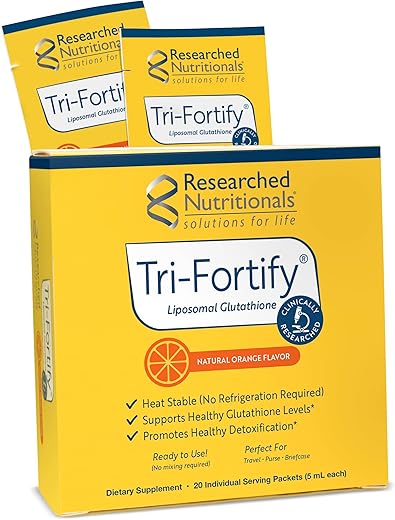 Tri-Fortify Liposomal Glutathione – Absorção Superior – Suporte à Saúde Imunológica - Researched Nutritionals