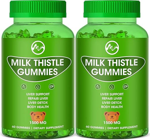 M inch - Gummies de Cardo Mariano, Limpeza do Fígado, Detox Orgânico para Homens