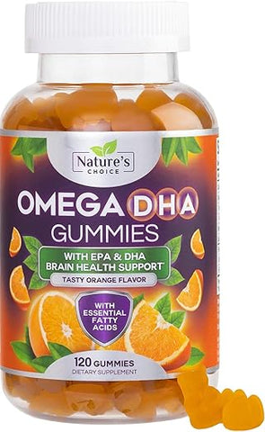 Nature's Choice - Gomas de Ômega 3 de Óleo de Peixe – Vitaminas de Goma de Ômega 3 de Força Tripla com Alta Absorção de EPA