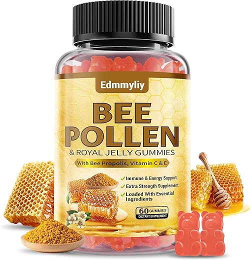 Edmmyliy - Gomas Orgânicas de Pólen de Abelha com Geleia Real – 100g
