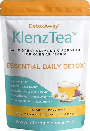 DetoxAway - KlenzTea™ – Desintoxique seu Fígado, Linfa e Colo