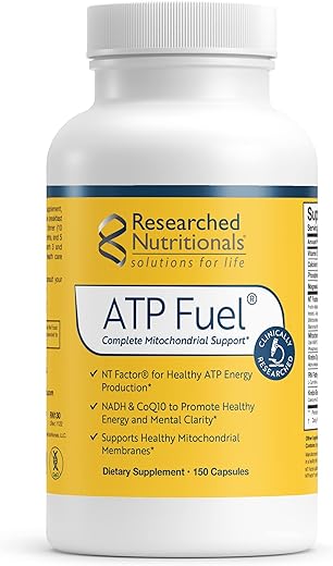 ATP Fuel – Suplemento de Vitamina E e Magnésio para Função Saudável da Membrana Mitocondrial e Suporte Energético Celular – com Cálcio, Fósforo e Mais - Researched Nutritionals