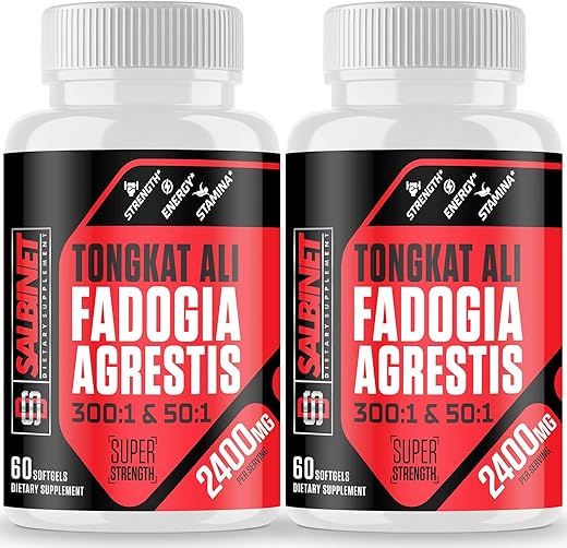 Salbinet - Fadogia Agrestis Tongkat Ali – Suplementos de 2400mg – Testados por Terceiros – 1400mg Fadogia Agrestis