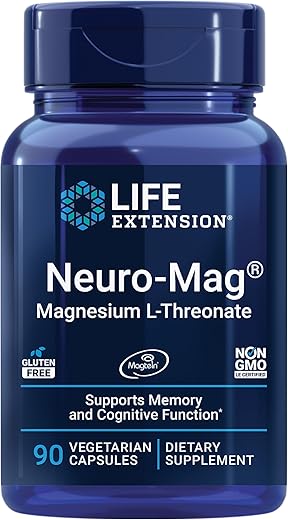 Neuro-mag Magnesium L-threonate – Magtein para Saúde Cerebral e Memória – 60 Cápsulas - Life Extension