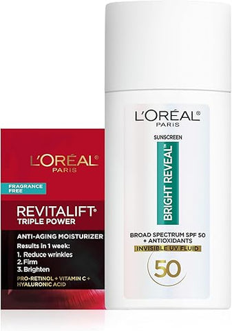 L'Oreal Paris - L’Oreal Paris Bright Reveal Loção FPS 50 UV Diária, 50 ml – Amostra Hidratante